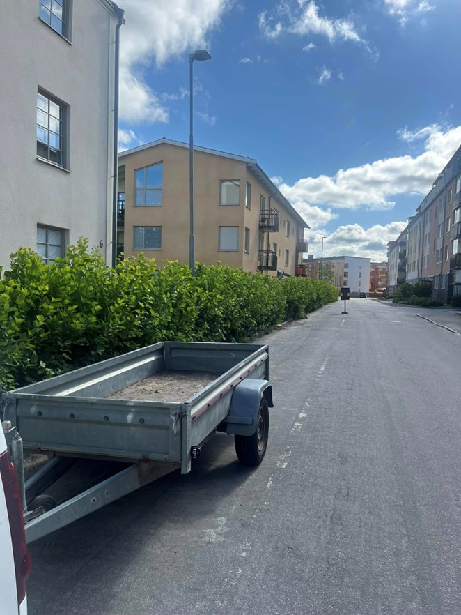 Gatuområde före underhåll