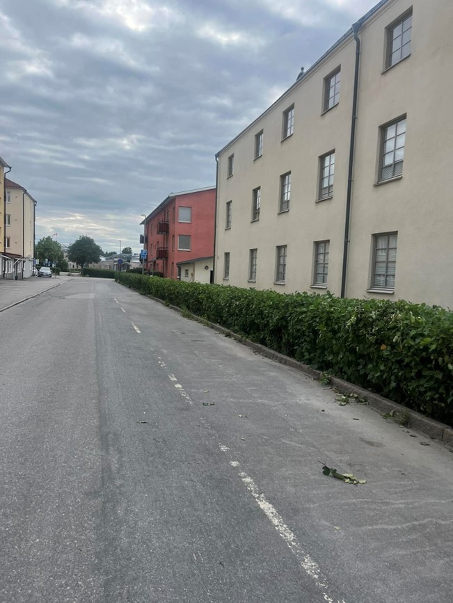 Gatuområde efter underhåll